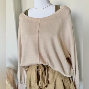 Cozy Life - Cream Boxy Cropped Oversized Ribbed Sweater